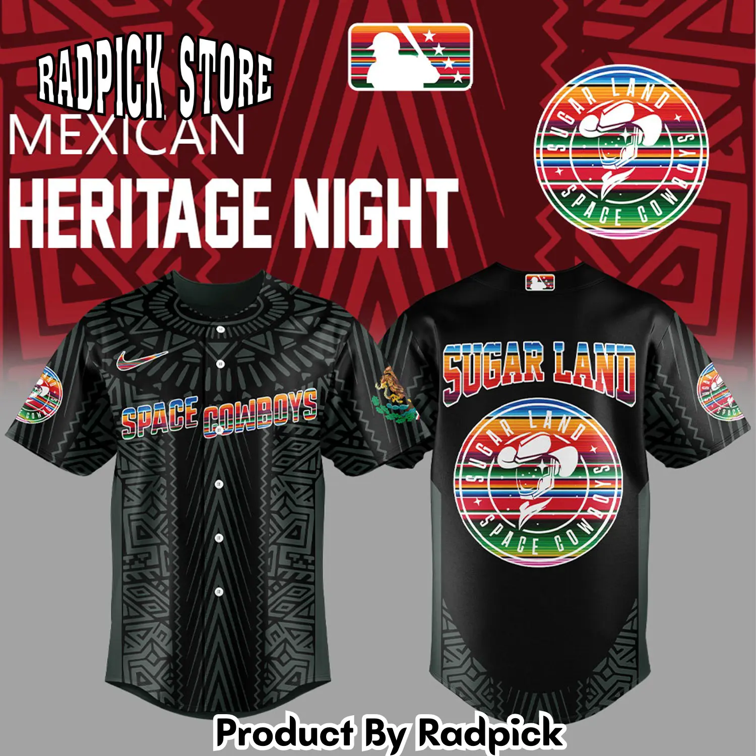 Radpick sugar land space cowboys mexican heritage night combo baseball jersey rp12743